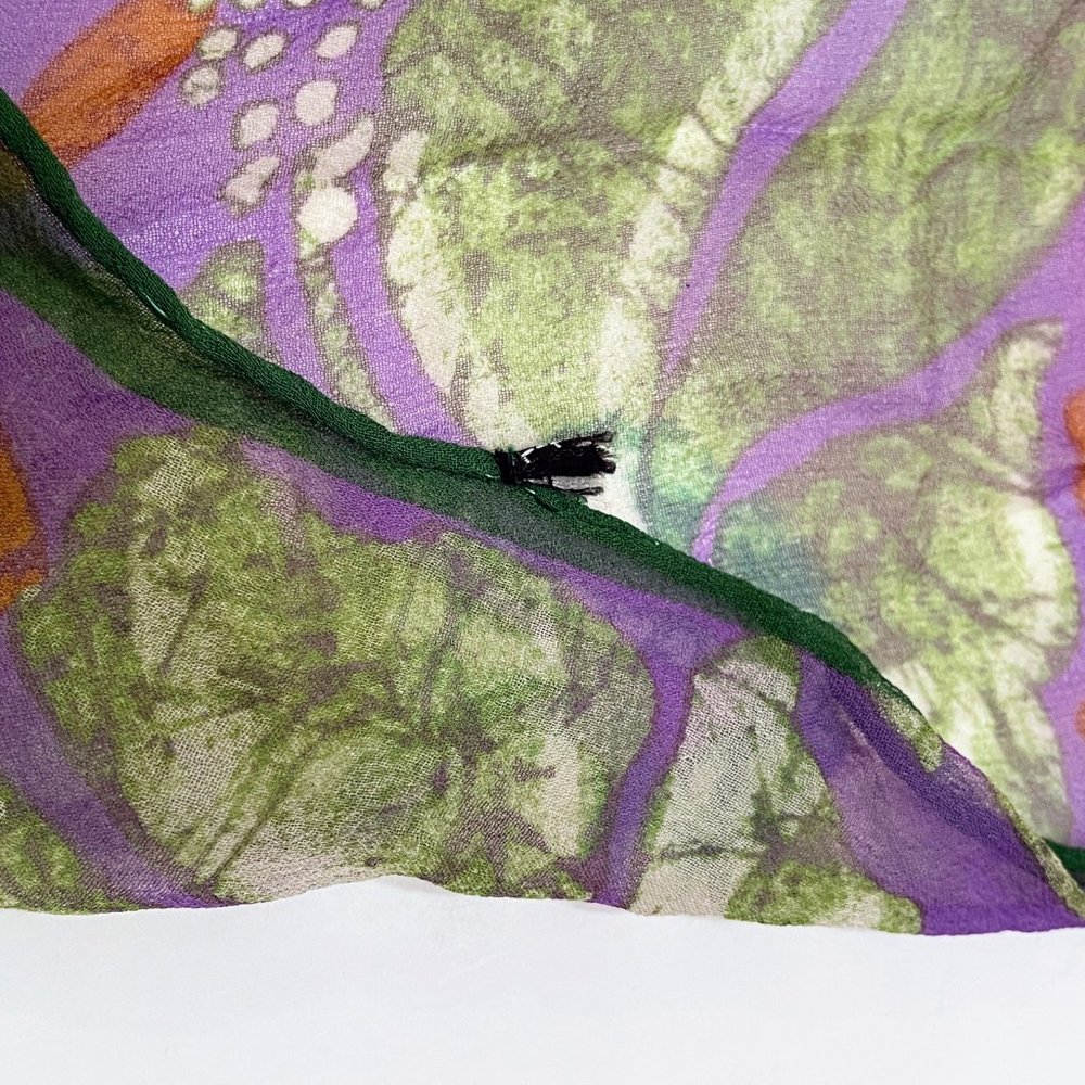 Basile Colorful Patchwork Pattern Sheer Rectangular Scarf - Picture 3 of 5